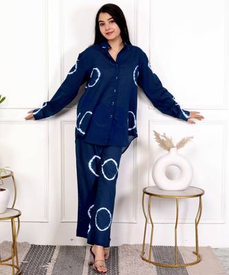 Blue tie & dye cotton co-ord set 5