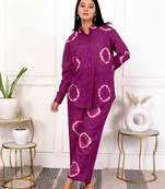 Deep magenta tie & dye cotton co-ord set