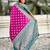 Magenta patola silk saree meenakari weaves & zari pallu with contrast blouse piece