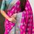 Magenta patola silk saree meenakari weaves & zari pallu with contrast blouse piece