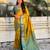 Mustard patola silk saree meenakari weaves & zari pallu with contrast blouse piece