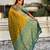Mustard patola silk saree meenakari weaves & zari pallu with contrast blouse piece