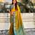Mustard patola silk saree meenakari weaves & zari pallu with contrast blouse piece