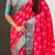 Pink patola silk saree meenakari weaves & zari pallu with contrast blouse piece