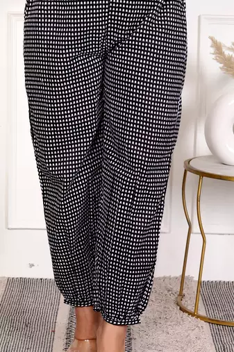 Black hand block printed cotton kurta pant set
