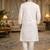 White color embroidery sequence work viscose silk kurta payjama set