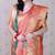 Peach soft silk zari weaving saree with matching blouse piece