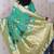 Teal soft silk zari weaving saree with matching blouse piece