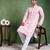 Men red viscose rayon solid dyed straight kurta