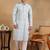 Men teal viscose rayon ethnic motifs embroidered straight kurta