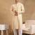 Men nude viscose rayon solid embroidered straight kurta