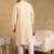 Men nude viscose rayon solid embroidered straight kurta