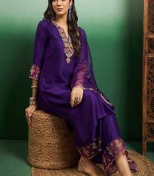 Royal purple designer suit