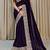 Dark Lavendar Color Silk Fabric  Zari Work And Stone Work Saree
