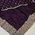 Dark Lavendar Color Silk Fabric  Zari Work And Stone Work Saree