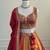 Red Zari & Sequins Embroidered Chinon Silk Lehenga Choli with Dupatta