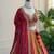 Red Zari & Sequins Embroidered Chinon Silk Lehenga Choli with Dupatta