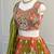 Multicolor Mirror & Zari Embroidered Chinon Silk Lehenga Choli with Dupatta
