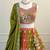 Multicolor Mirror & Zari Embroidered Chinon Silk Lehenga Choli with Dupatta