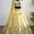 Yellow Mirror Thread & Zari Embroidered Chinon Silk Lehenga Choli with Dupatta