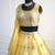 Yellow Mirror Thread & Zari Embroidered Chinon Silk Lehenga Choli with Dupatta