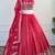 Red Zari & Beads Work Crust Silk Lehenga Choli with Dupatta