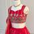 Red Zari & Beads Work Crust Silk Lehenga Choli with Dupatta