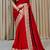 Red Color Silk Fabric  Zari Work And Stone Work Saree