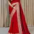Red Color Silk Fabric  Zari Work And Stone Work Saree