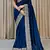 Teal Color Silk Fabric  Zari Work And Stone Work Saree