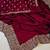Wine Color Silk Fabric  Zari Work And Stone Work Saree