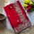 Red Color Embroidery and Butti Work Fandy Sattin Silk Saree