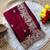 Maroon Color Embroidery and Butti Work Fandy Sattin Silk Saree
