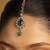 Traditional oval shape silver gold plated brass maang tikka for women and girls