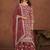 Mauve georgette embroidery & sequins semi stitched suit size up to 42