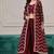 Maroon chinnon zari embroidery & sequins free size stitch suit size up to 42