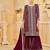 Maroon georgette zari embroidery & sequins free size stitch suit size up to 42