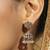 Classy flower design brown uncut kundan stone antique gold plated jhumki earring for women and girls