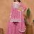 Pink georgette embroidery & sequins semi stitched suit size up to 42