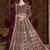Purple net embroidery & sequins semi stitched suit size up to 42
