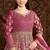 Pink net embroidery & sequins semi stitched suit size up to 42