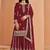 Maroon georgette embroidery & sequins semi stitched suit size up to 42