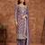 Lavender jacquard embroidery sequins & digital print semi stitched suit size up to 42