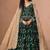 Green georgette zari embroidery & sequins semi stitched suit size up to 42