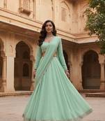 Mint Green Festive Lehenga Set