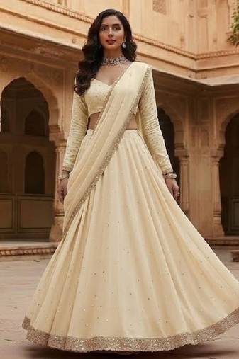 Ivory Festive Lehenga Set