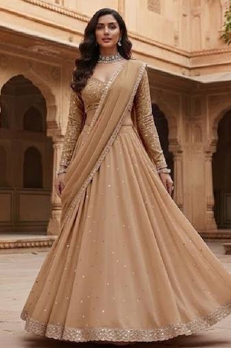 Ivory Festive Lehenga Set