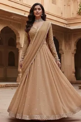 Ivory Festive Lehenga Set