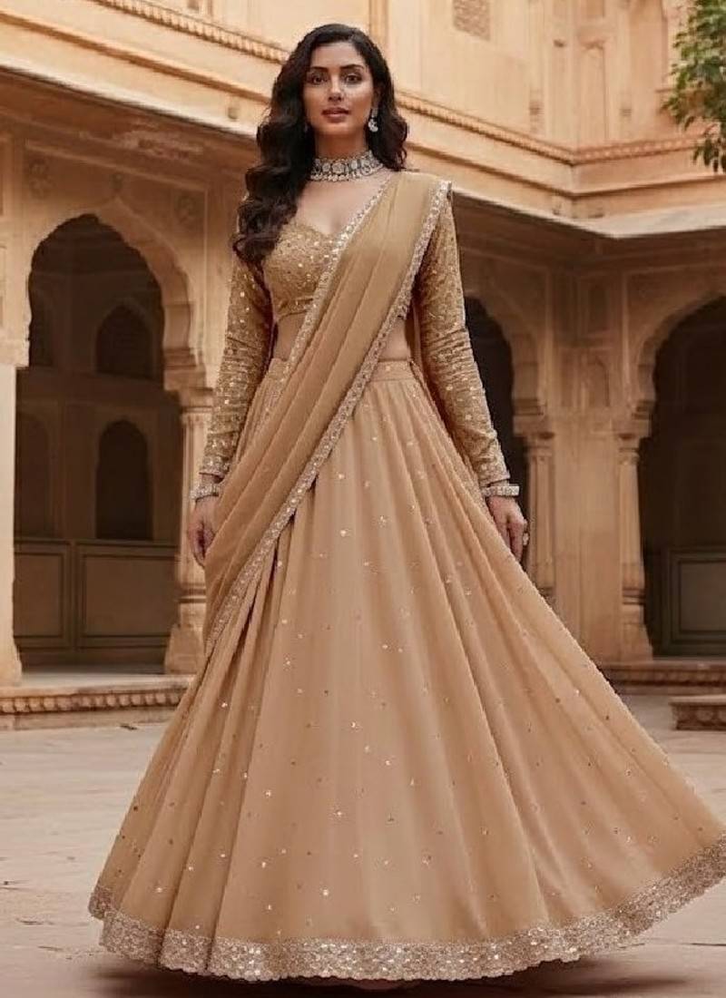Ivory Festive Lehenga Set