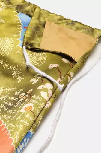 Decorative Print Satin Semi Stitched Lehenga Choli & Unstitched Blouse With Dupatta